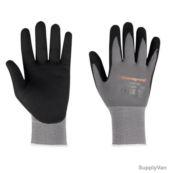 Honeywell Gloves, NFC, Polytril Flex, Size10, Grey, PK20