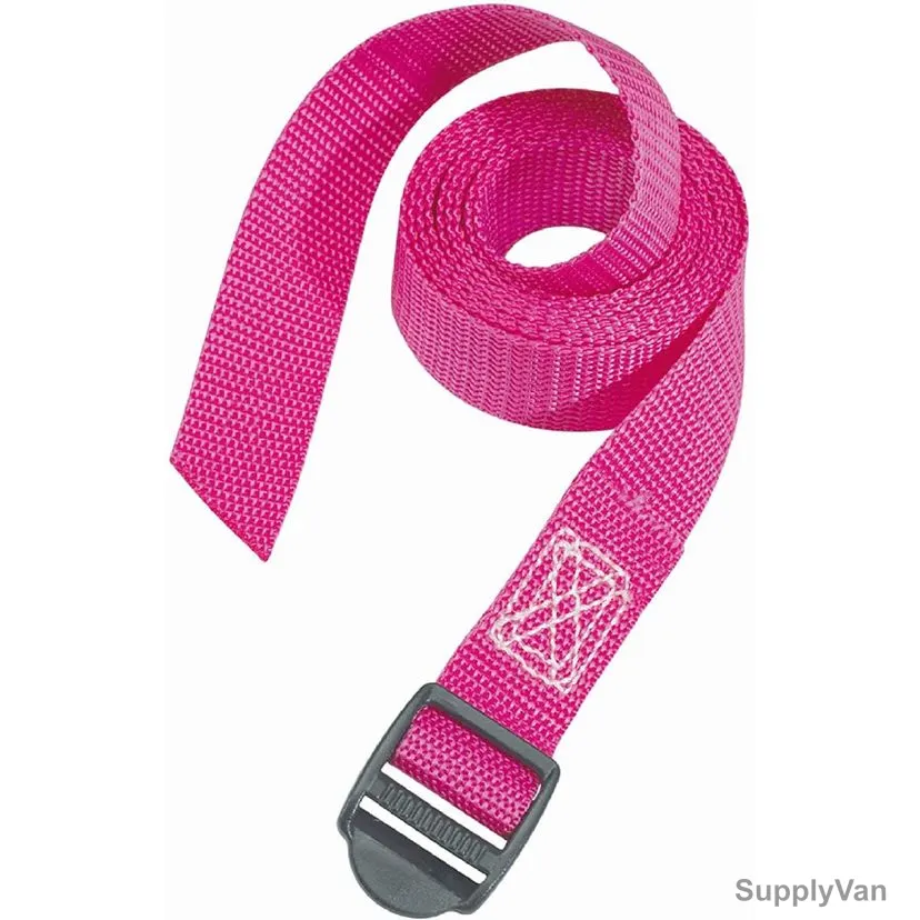 Master Lock Lashing Strap With Plastic Buckle, ML3004EURDATCOL, 1.2 Mtrs x 25MM, 40 Kg, Pink, 2 Pcs/Pack