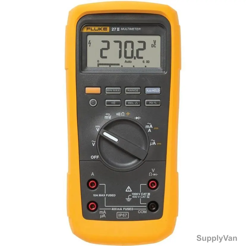 Fluke Rugged Digital Multimeter, 27II-EUR, 10A, 1000V
