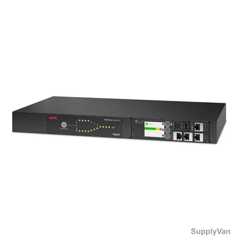 APC NetShelter Rack Automatic Transfer Switch, AP4423A, 1U, 230V, 16A, 2P+E — image 1