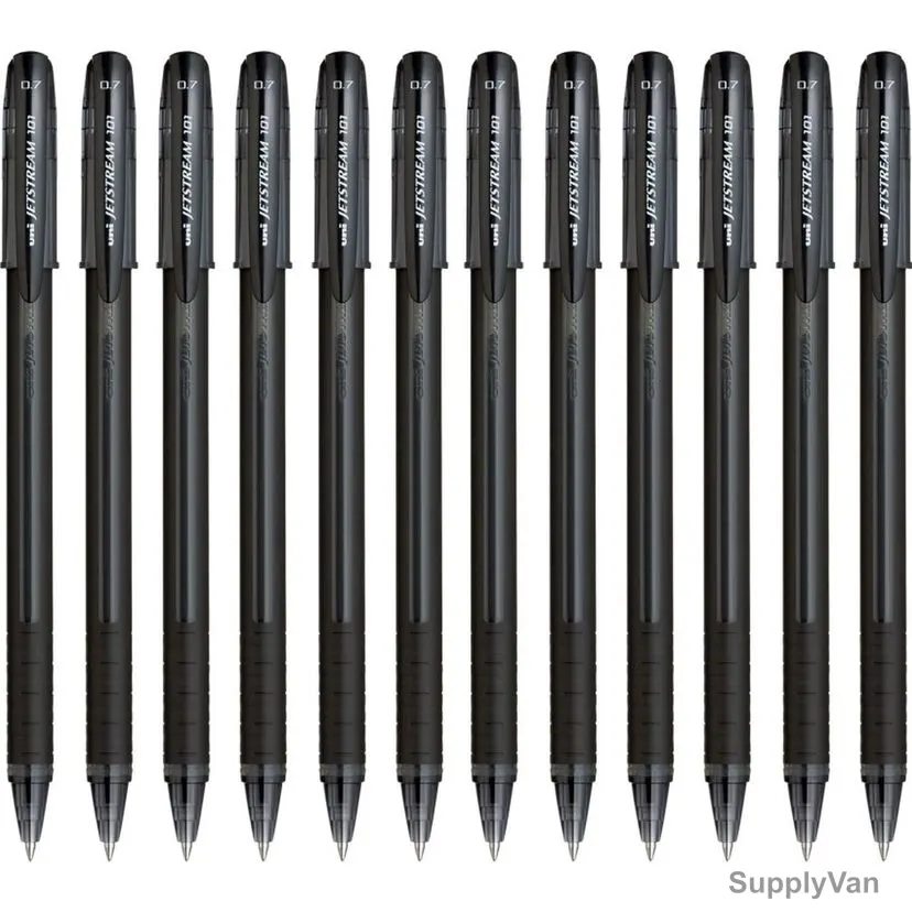 Uni-Ball Ball Point Pen, SX101-BK, Jetstream, 1.0MM Tip, Black, 12 Pcs/Pack
