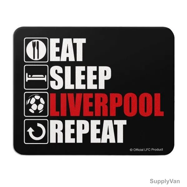 Wackylicious Liverpool Mouse Pad, 970-410-95, PU Leather, 18 x 21CM, Black/Red — image 1