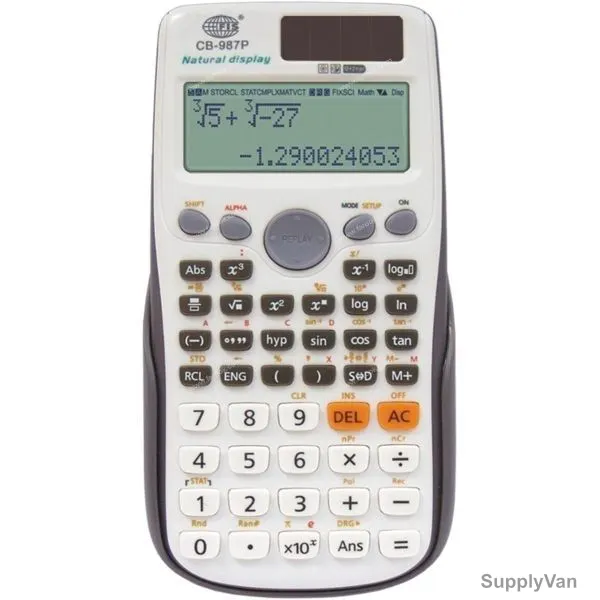 FIS Scientific Calculator 10+2 Digits Natural Writing Display, FSCACB-987P, 164.2 x 84 x 19.8MM, White and Grey