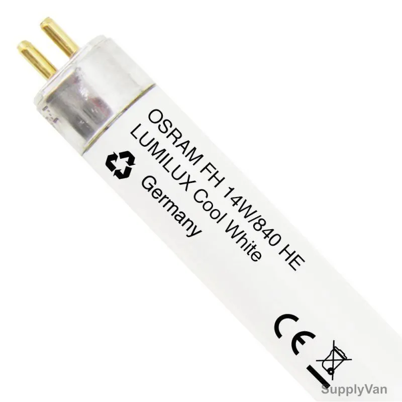 Osram Tube Light, LUMILUX-T5-HE-14W-840, Fluorescent, 14W, 4000K, Cool White, 550MM Length