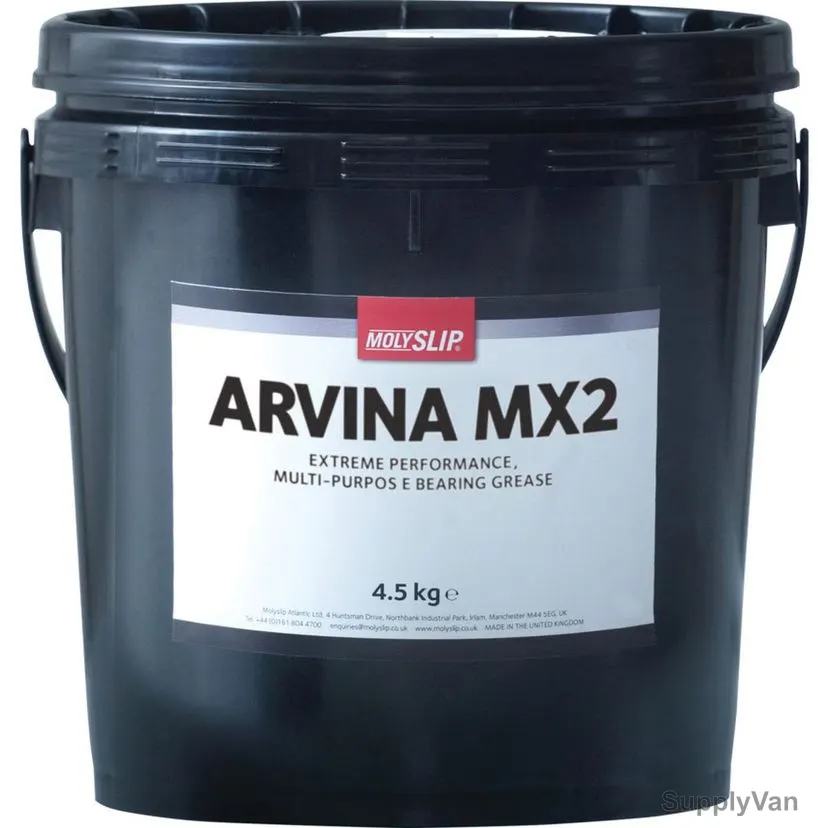 Molyslip Multi-Purpose Bearing Grease, Arvina MX2, 4.5 Kg