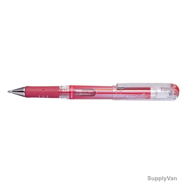 Pentel Hybrid Grip DX Gel Roller Pen, PE-K230-B, 0.7MM Tip, Red, 12 Pcs/Pack