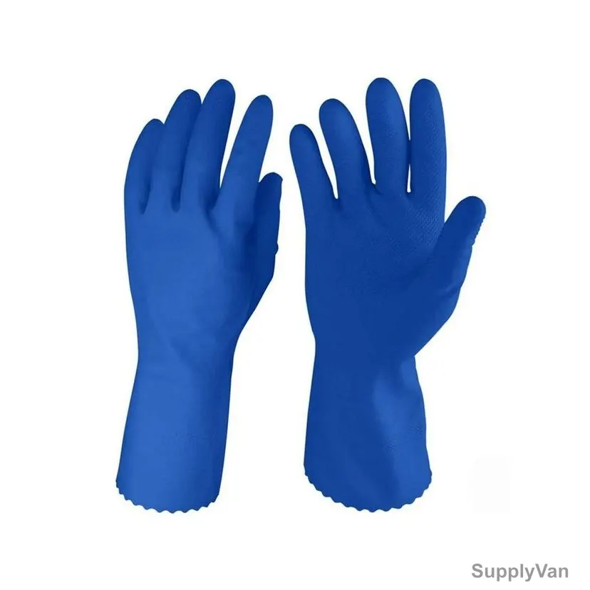 Heavy Duty Hand Gloves, HG07B-S, Rubber, S, Blue