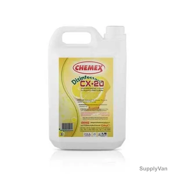 Chemex Lemon Disinfectant Cleaner, CX-20, 5 Litre, 4 Pcs/Pack
