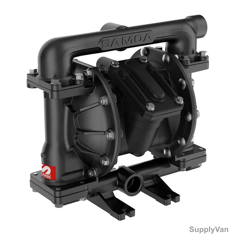 Samoa Air Operated Double Diaphragm Pump With Buna Elastomers, UP10A-NAC-NNG-P, Aluminium, 1 x 1 Inch NPT, 200 LPM, 1.5-8 Bar
