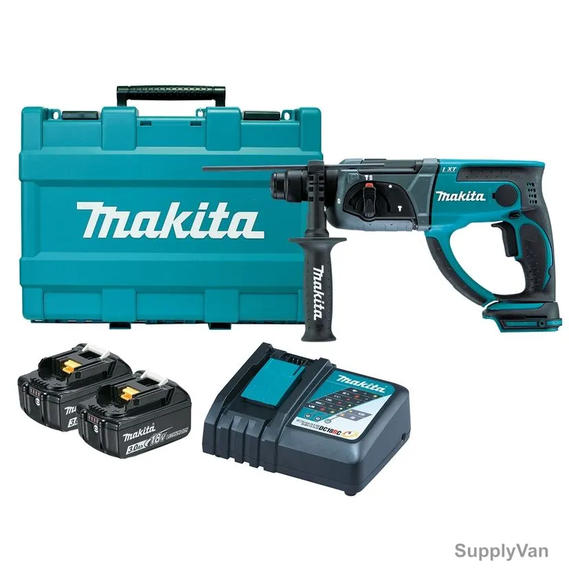 Makita Rotary Hammer, DHR202RFE, 20MM Concrete/13MM Steel, 0-1200 RPM