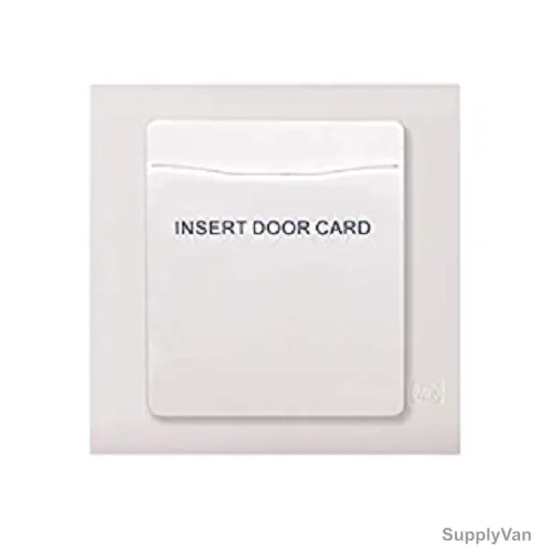 Mk Key Card Switch, MV4324WHI, Essential, Polycarbonate, 1 Gang, 10A, White