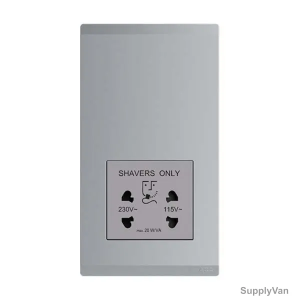 Abb Shaver Socket, BL401-G, Inora, 115-230V, Classic Grey — image 1