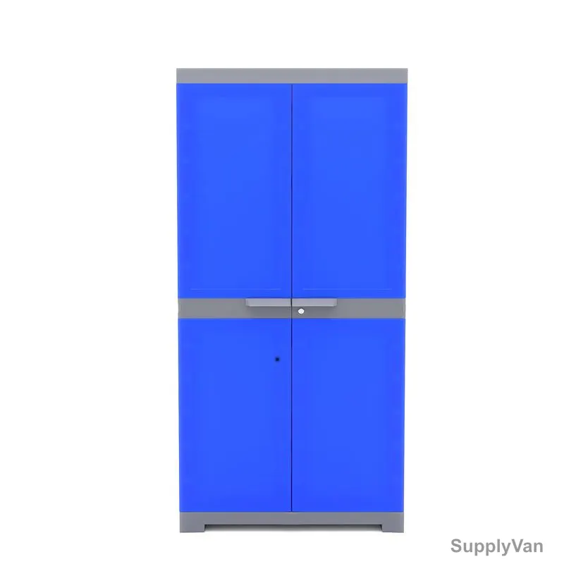 Nilkamal Freedom Mini Medium Freestanding Storage Cabinet, 4 Shelves, Plastic, Deep Blue/Grey — image 1