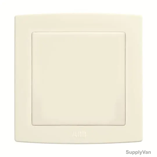 Abb Blank Wall Plate, AC504-82, Concept BS, Thermoplastic, IP20, 1 Gang, Ivory White