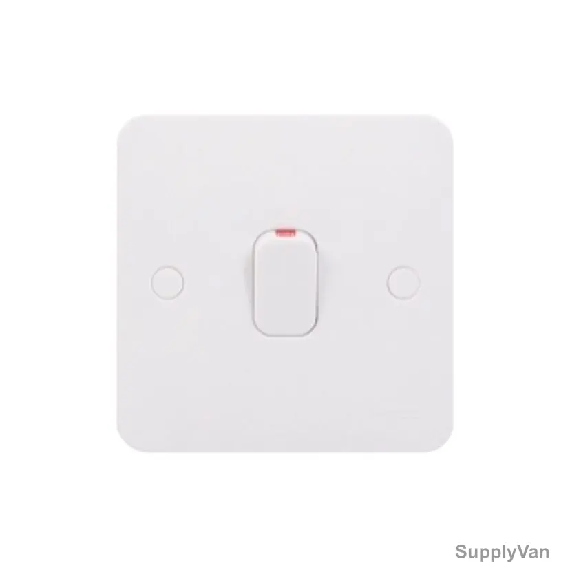 Schneider Electric Electrical Switch With Indicator Lamp, GGBL2011S, Lisse, 1 Gang, 20A, White — image 1