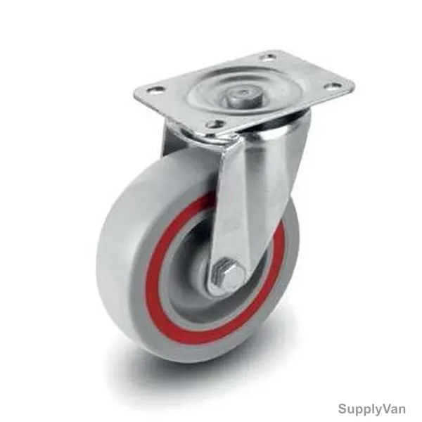 Swivel Plate Sandwich Caster, 42100, Medium Duty, 10CM, 200Kg