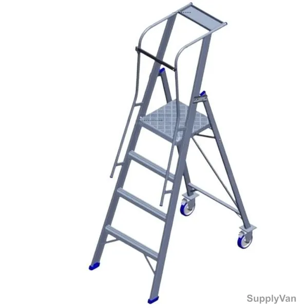 Topman Heavy Duty Platform Ladder, BPFHDAL4, Aluminium, 3+1 Steps, 1.88 Mtrs, 150 Kg Loading Capacity