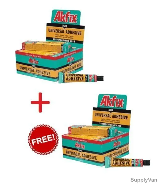 Akfix Universal Adhesive Bundle of 1+1Free, 202, Colourless