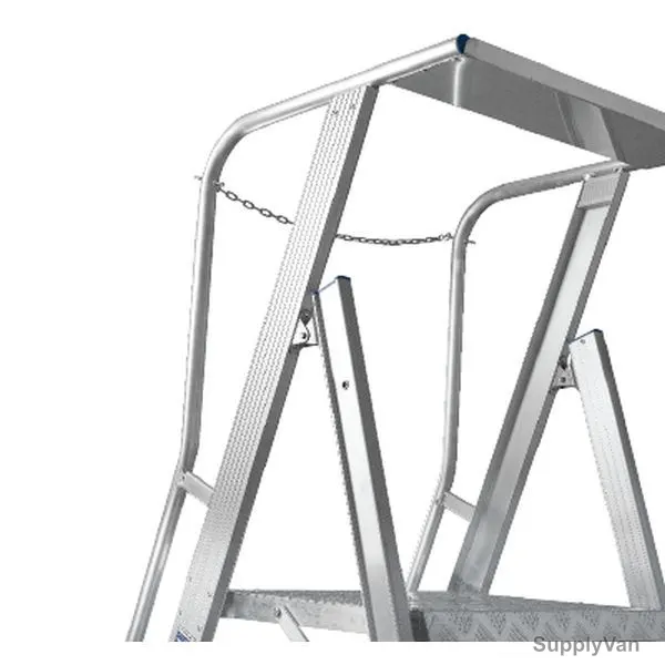 Topman Rolling Warehouse Ladder, RWAL6, Aluminium, 5+1 Steps, 150 Kg Weight Capacity