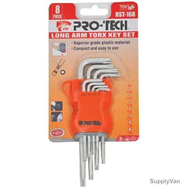 Pro-Tech Long Arm Torx Key Set, RST-168, 8 Pcs/Set — image 1