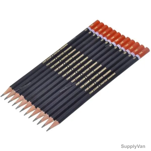 FIS HB Grade Pencil, FSPE6010HB, Wood, Black, PK12