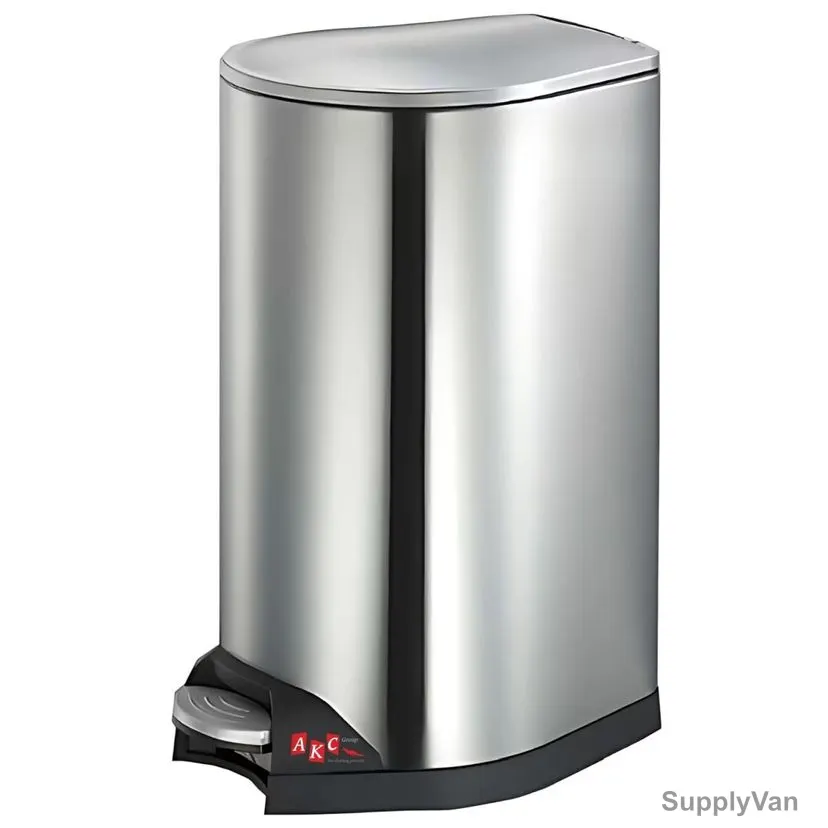 Akc Pedal Trash Bin, SS27-30, Stainless Steel, 30 Ltrs, Silver — image 1