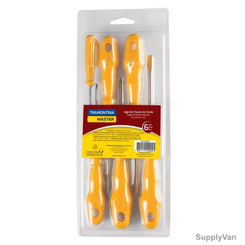 Tramontina Screwdriver Set, 41516506, 6 Pcs/Set