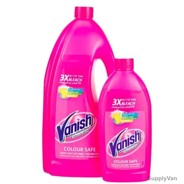Vanish Pink Liquid Fabric Stain Remover Set, 1.8 Ltrs + 500ML, 2 Pcs/Set