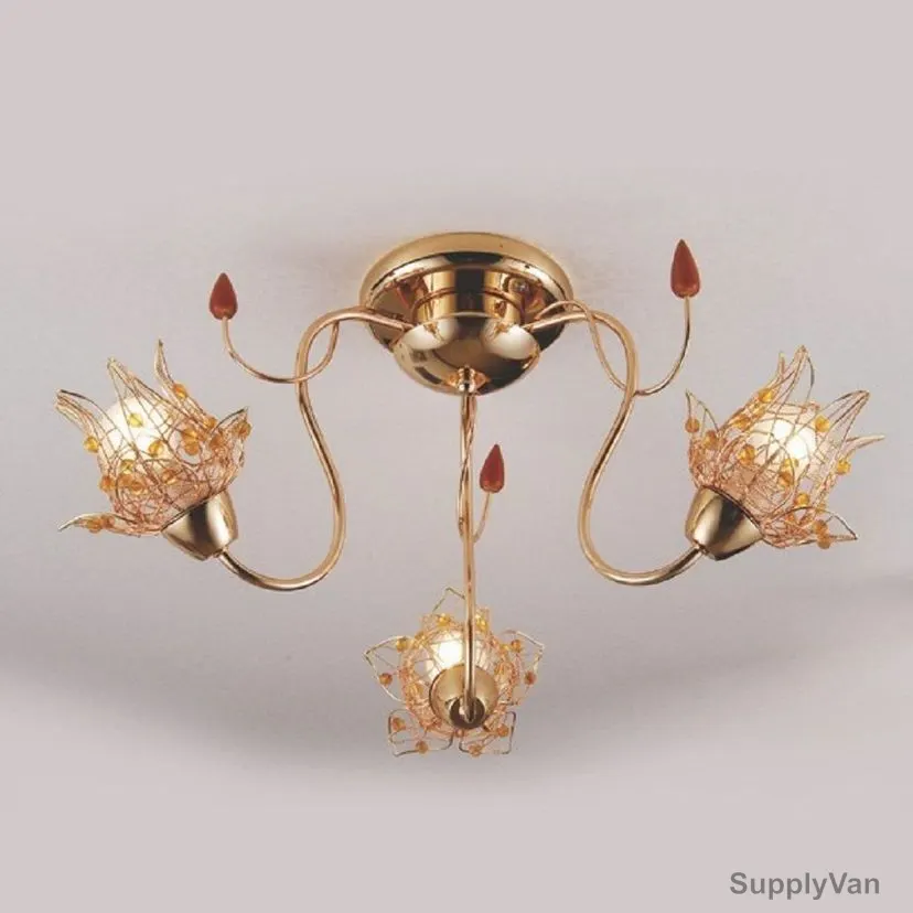 Syv Ceiling Light, Oreo, 40W, Gold