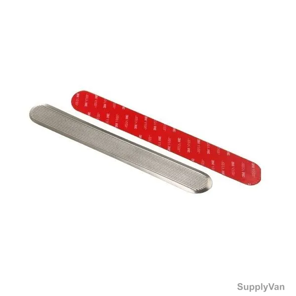 Warrior Self Adhesive Linear Tactile Warning Strip, 316 Stainless Steel, 40MM Width x 280MM Length, Silver