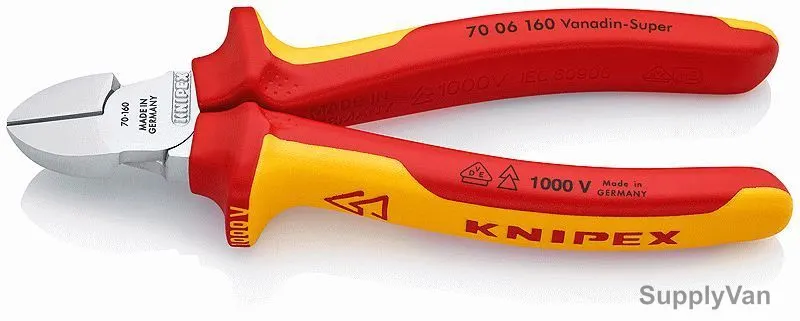 Knipex Diagonal Cutter, 7006160, 6-1/4 Inch