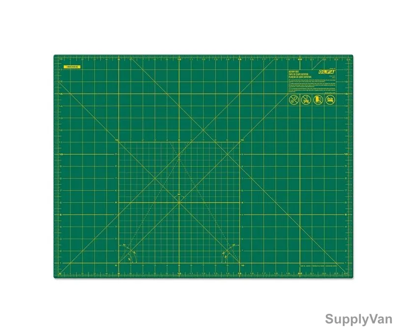 Olfa Cutting Mat, OL-RM-SG, 1.5MM Thick, Solid Green, 18 x 24 Inch