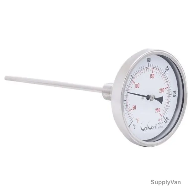 Calcon Bi-Metal Temperature Gauge, CCTB18D, 80x100MM, 1/2 Inch, NPT, 0-120 Deg. C — image 1