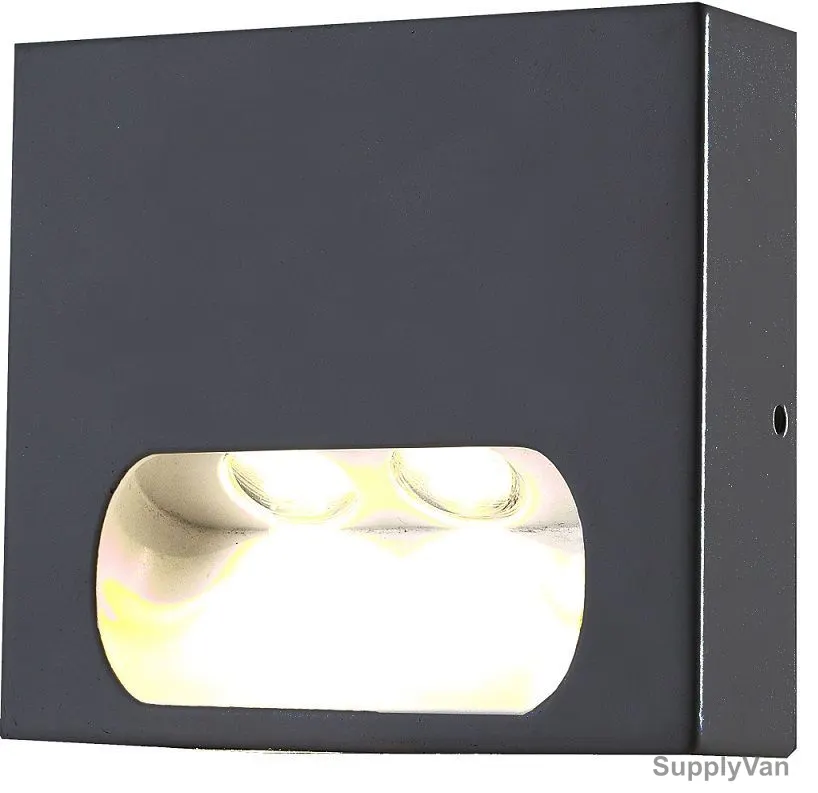 Syv Wall Light, Kiste, 1W, WarmWhite, Dark Grey