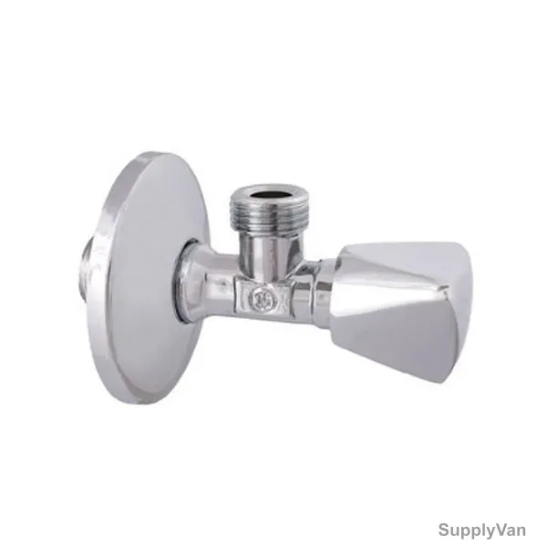 Schloesser Angle Valve, 17121550001, 1712, Chrome Plated, 1/2 x 1/2 Inch