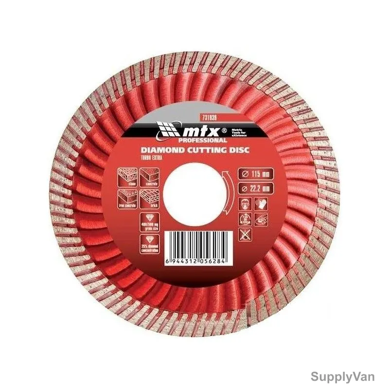 Mtx Turbo Extra Diamond Cutting Disc, 731939, Dry, 115MM
