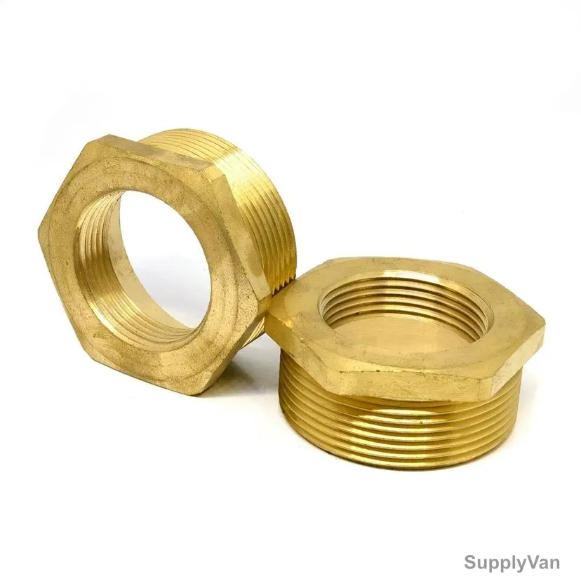 Heavy Duty Reducing Bush, Brass, 1 x 1/2 Inch