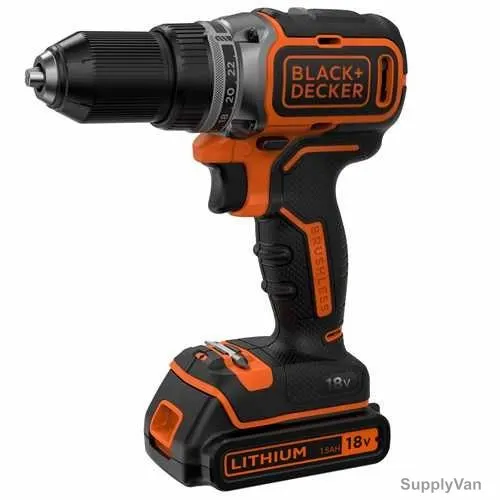 Black and Decker Brushless Drill Driver, BL186K-GB, 18V, 410-1650RPM