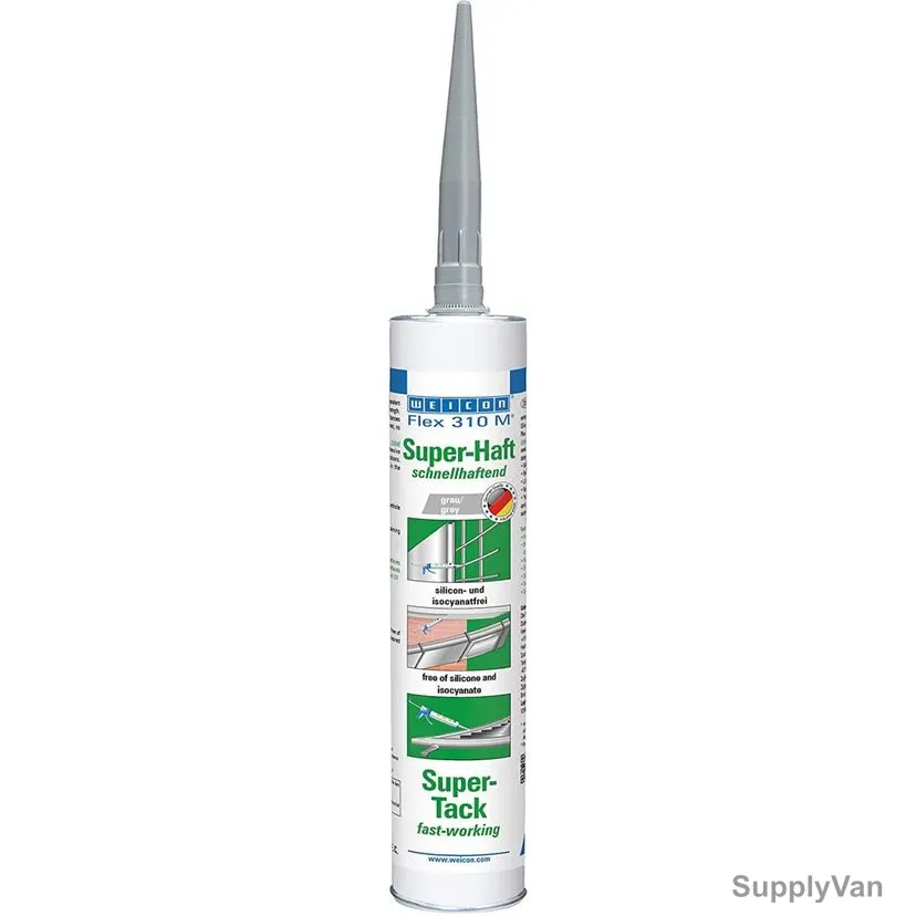 Weicon Flex 310 M Super-Tack MS-Polymer Adhesive, 13652290, 290ML, Grey — image 1