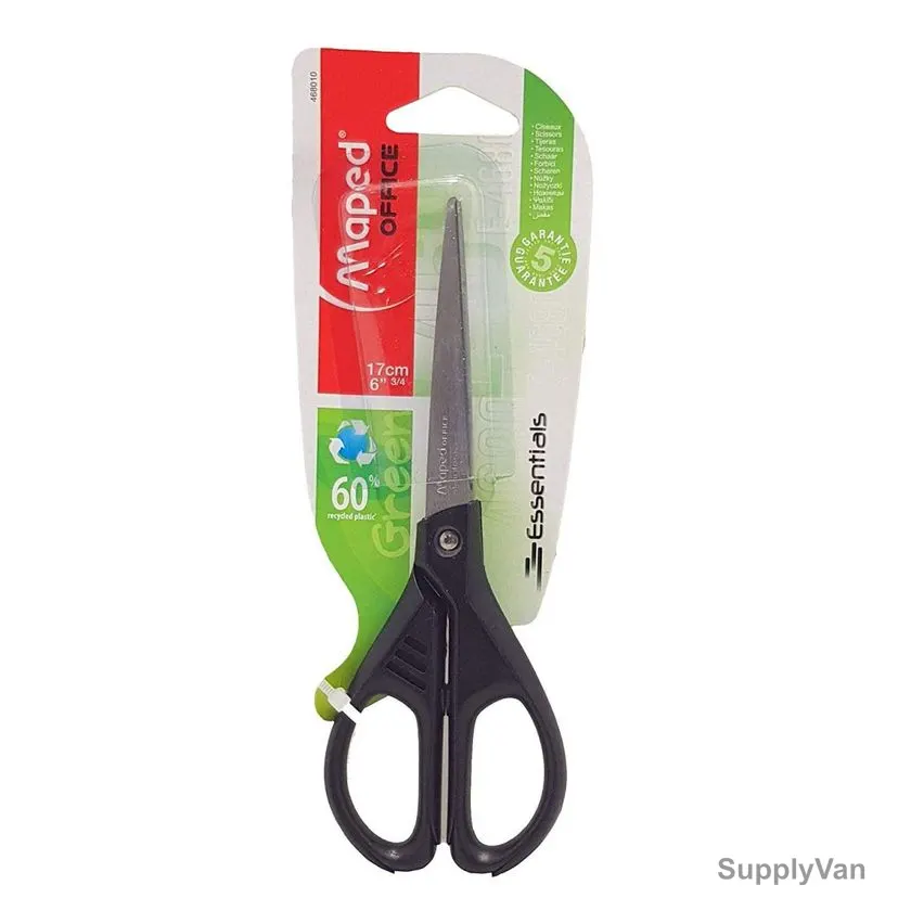 Maped Scissor, 468010, 17CM, Black and Silver