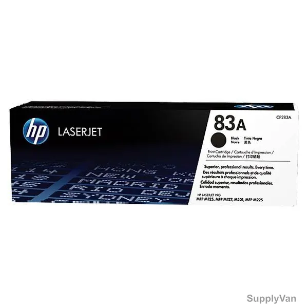 HP Original LaserJet Toner Cartridge, CF283A, 83A, Black