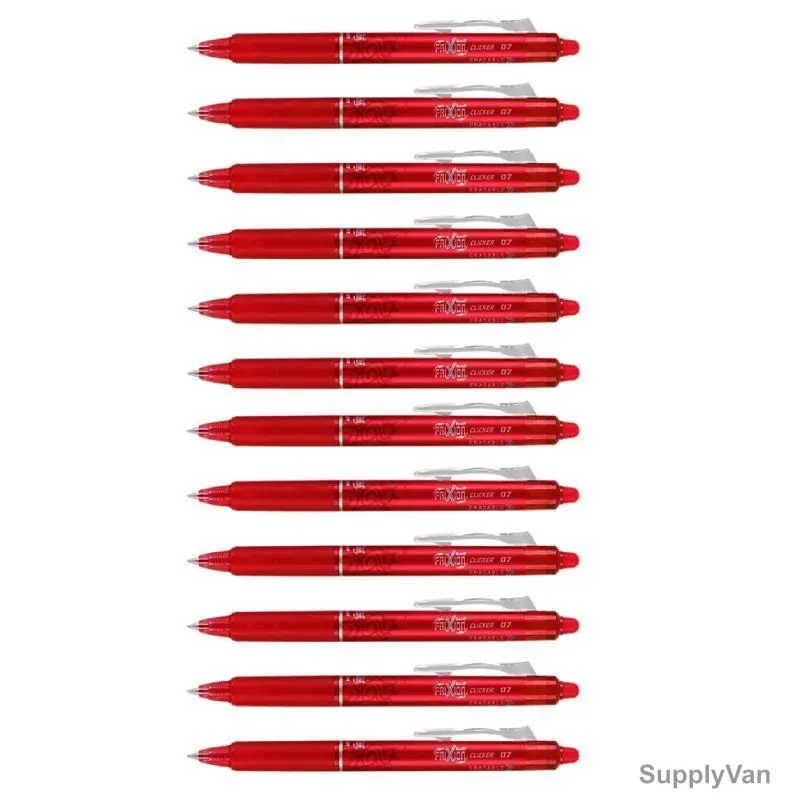Pilot Erasable Rollerball Pen, BLRT-FR-7-R, Frixion Clicker, 0.7MM, Red, PK12