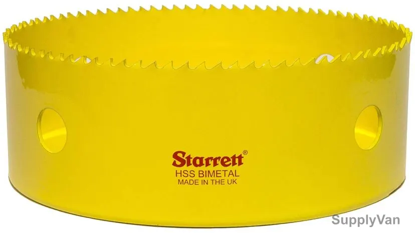Starrett Hole Saw, SH0434, High Speed Steel, 121MM, 6 TPI, Yellow