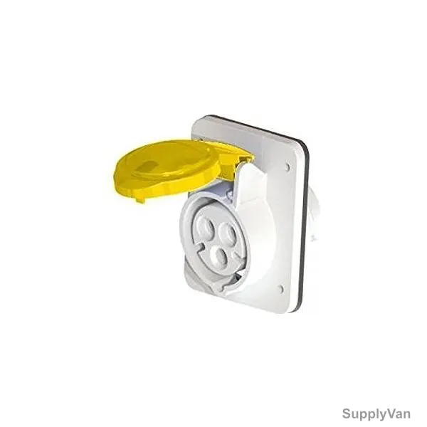 Gewiss 10 Deg Flush Mounting Socket Outlet, GW62201, IP44, 16A, 2P+E