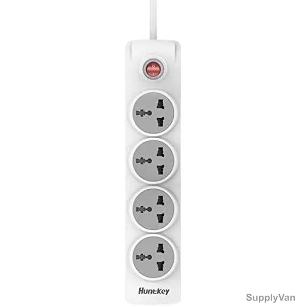 Huntkey Extension Socket, SZN401, 4 Way, 1.8 Mtrs, White — image 1
