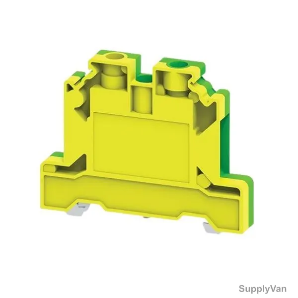 Connectwell Grounding Terminal Block, CGT6N, 6 SQ.MM, Yellow/Green
