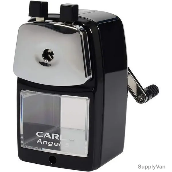 Carl Angel-5 Pencil Sharpener, CL-PS-A05-BK, 1 Hole, Black