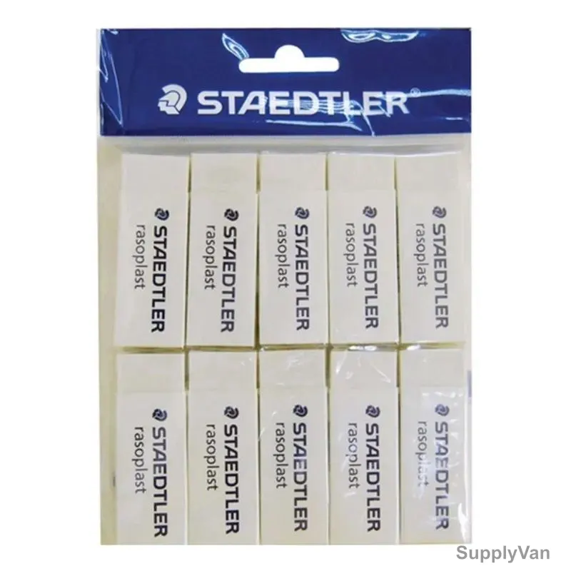 Staedtler Rasoplast Eraser, ST-526-B20AJ, White, 10 Pcs/Pack