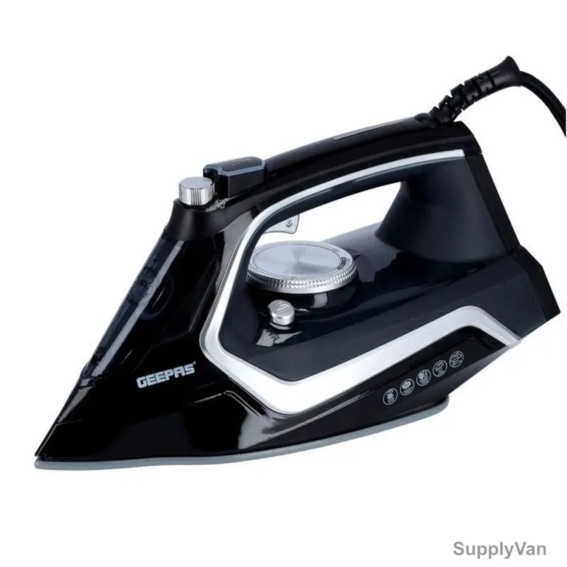 Geepas Wet and Dry Steam Iron With Ceramic Plate, GSI7801N, 2200W, Black — image 1