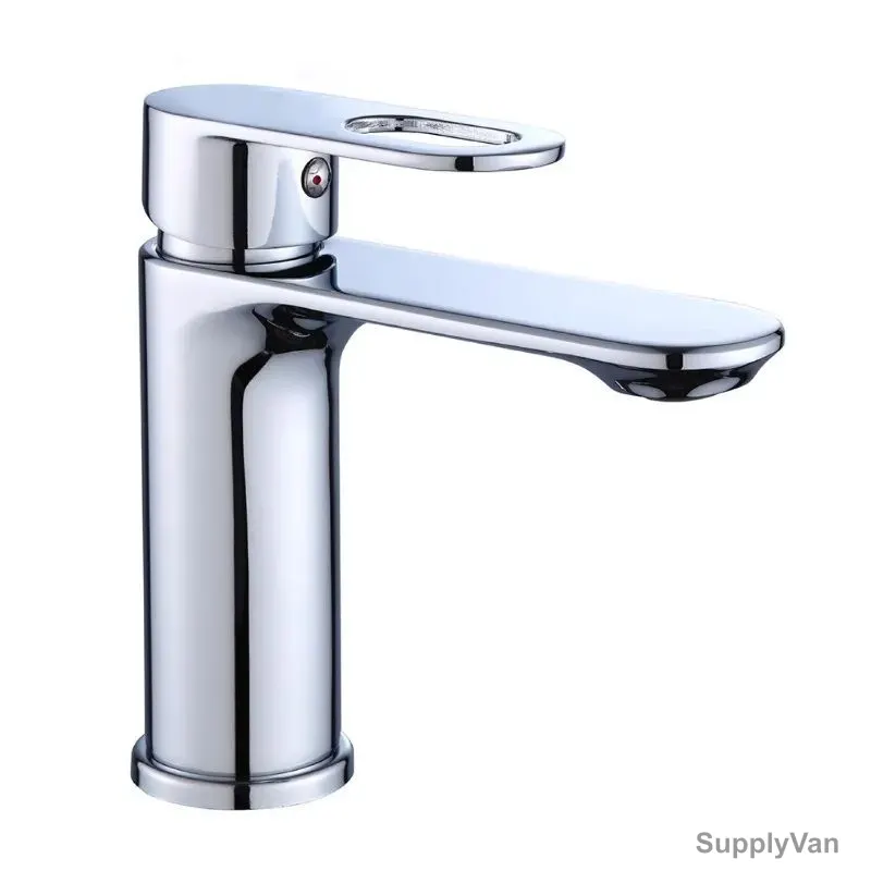 Milano Single Lever Basin Mixer, Dito, Brass, Chrome Finish — image 1